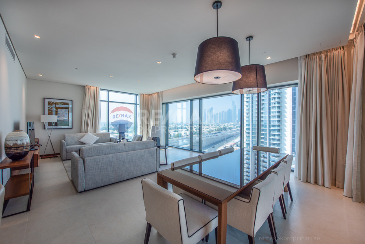 Fully Furnished | Golf Course View | High Floor - Vida Residence 2, Vida Residence, The Hills, Dubai