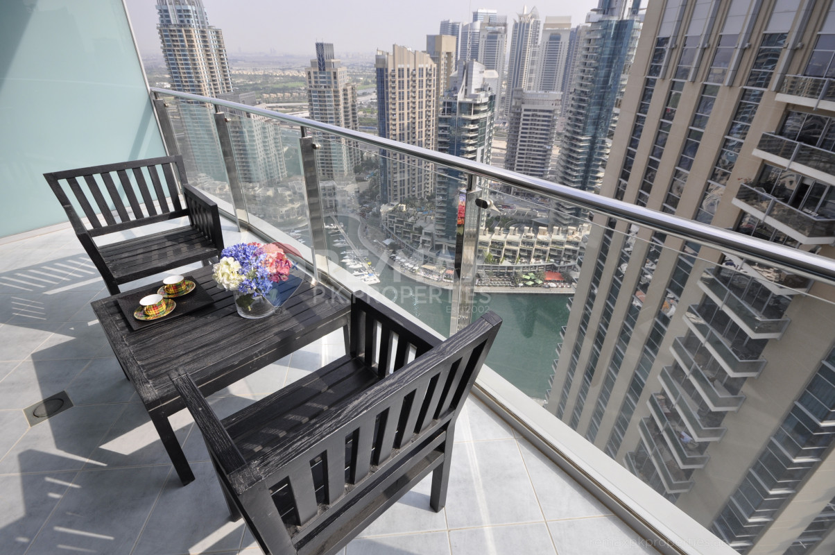 Exclusive | Sea/Marina View | 3 BR Fully Furnished - Marina Terrace, Dubai Marina, Dubai
